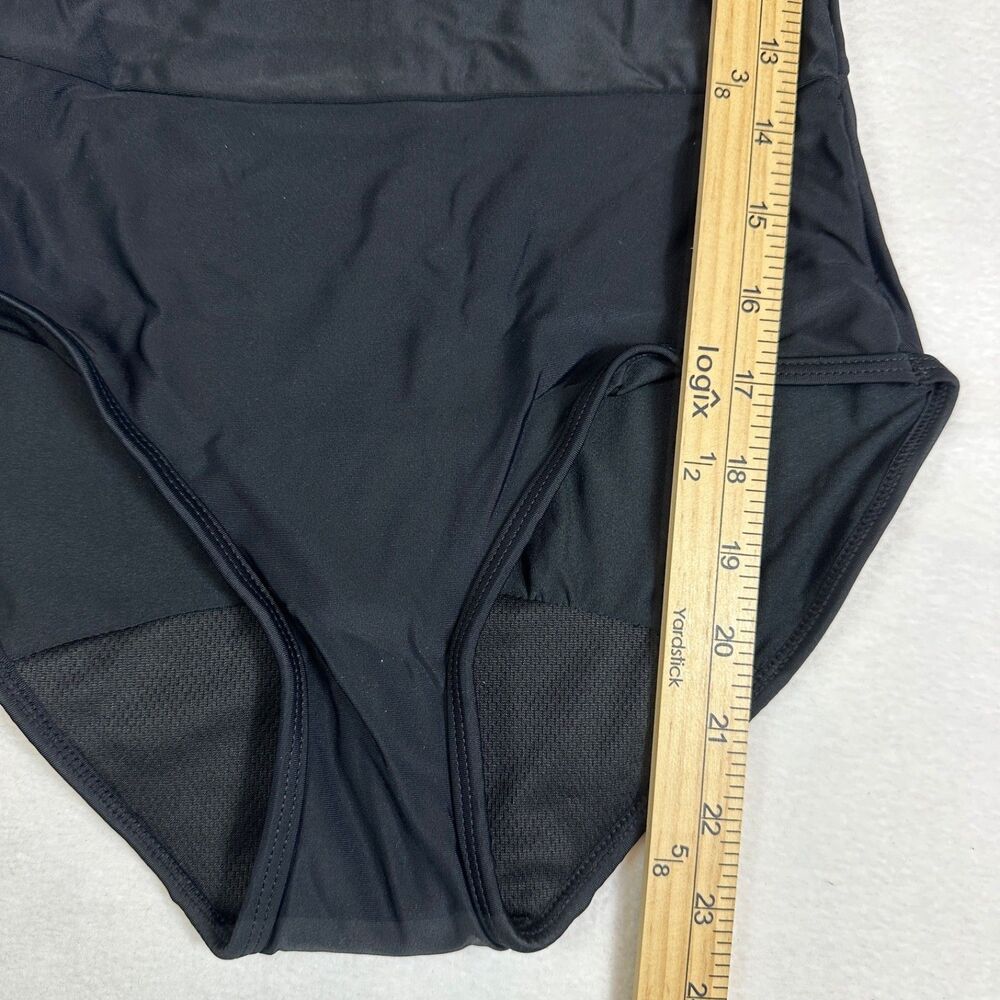 Women's Size XS Incontinence One Piece Round Neck Black Swimsuit New - Picture 5 of 6